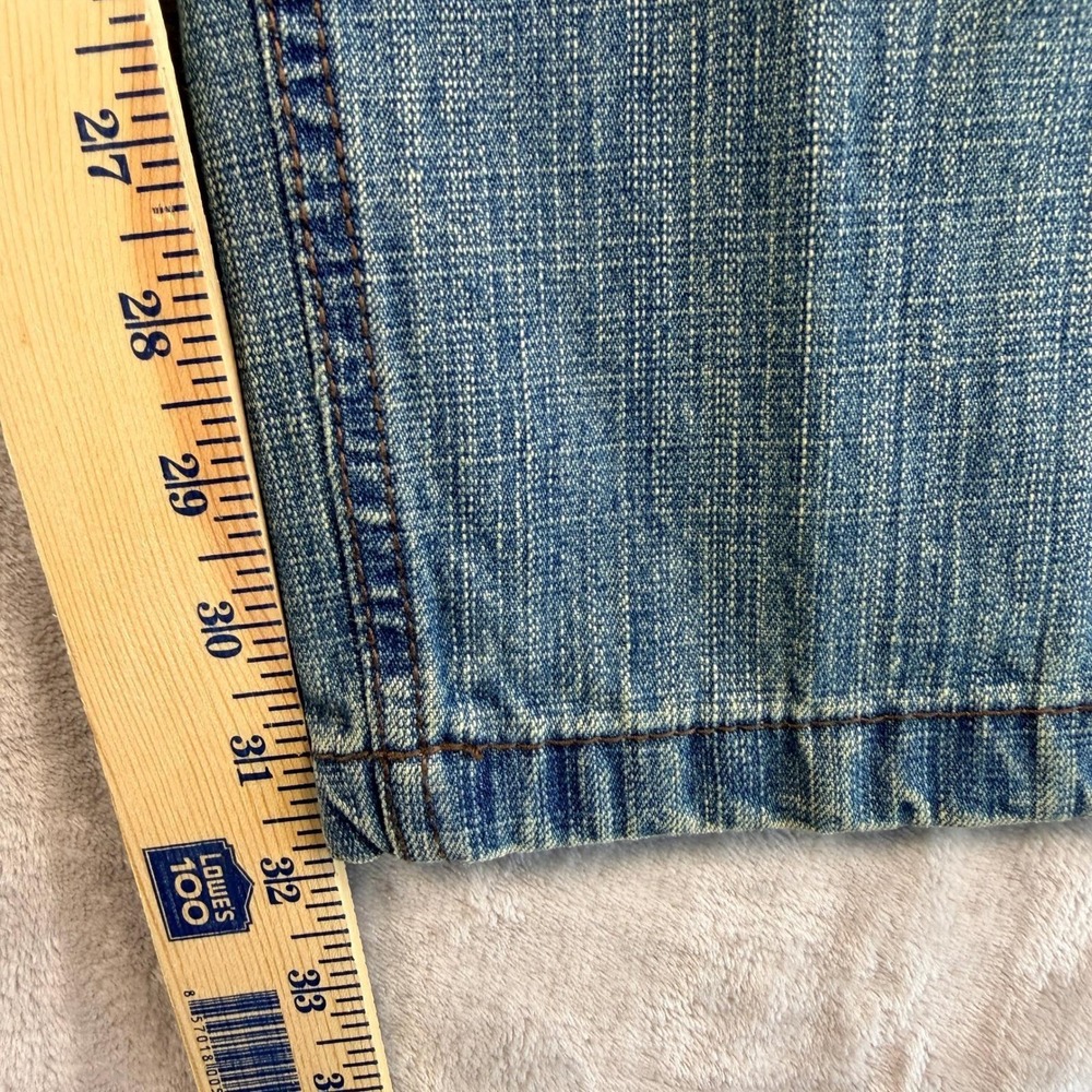 Vintage Southpole Jeans Mens 34x32 Baggy Embroidered Graphic Skater Medium Wash - Picture 7 of 7